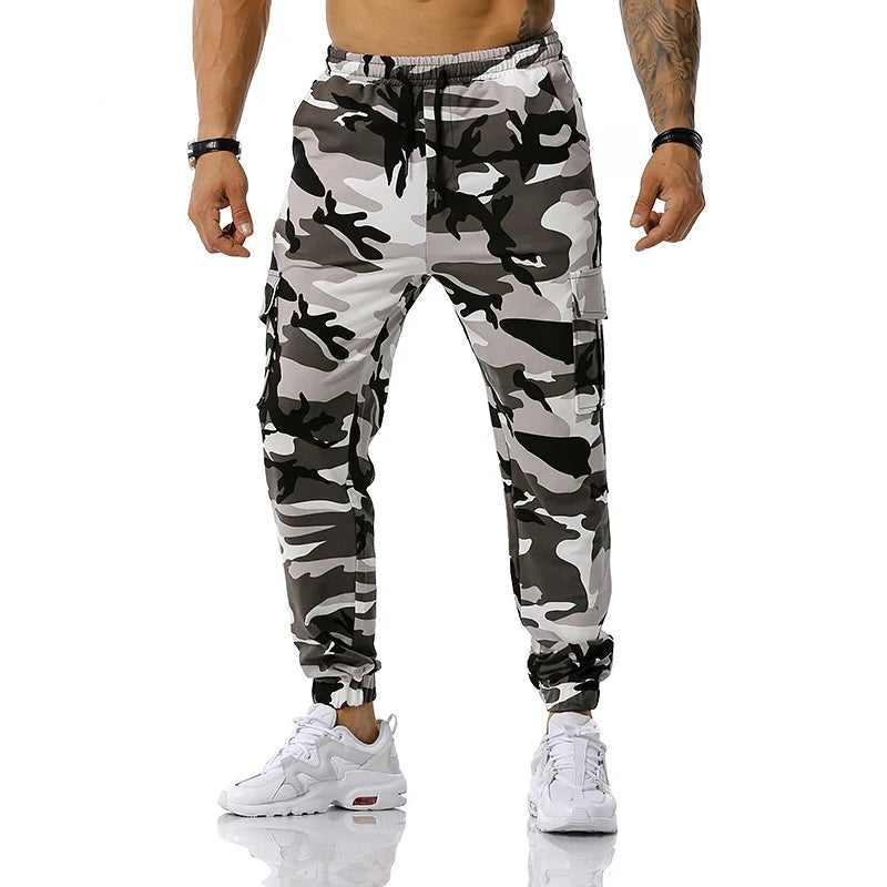 Camo Joggers For Men Cargo Pants Multi-pocket Sweatpants