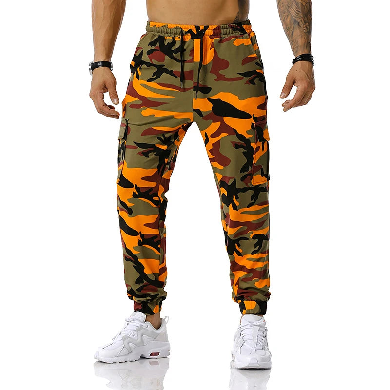 Camo Joggers For Men Cargo Pants Multi-pocket Sweatpants