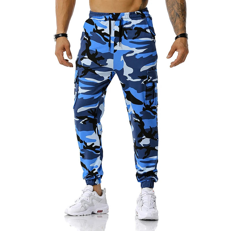 Camo Joggers For Men Cargo Pants Multi-pocket Sweatpants