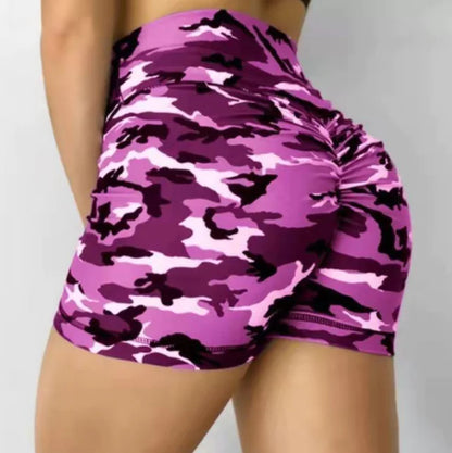 2019 Women's High Waist Camouflage Fitness Shorts