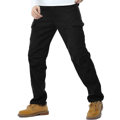 Men's Baggy Camo Cargo Pants: Fleece-Lined Military Style