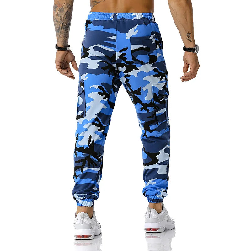 Camo Joggers For Men Cargo Pants Multi-pocket Sweatpants