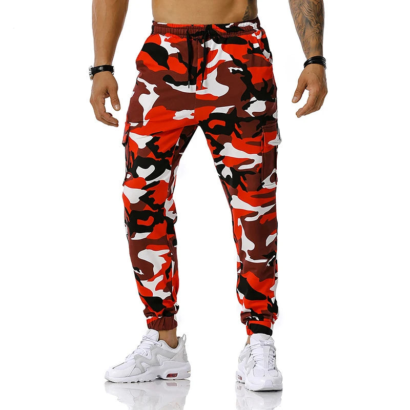 Camo Joggers For Men Cargo Pants Multi-pocket Sweatpants