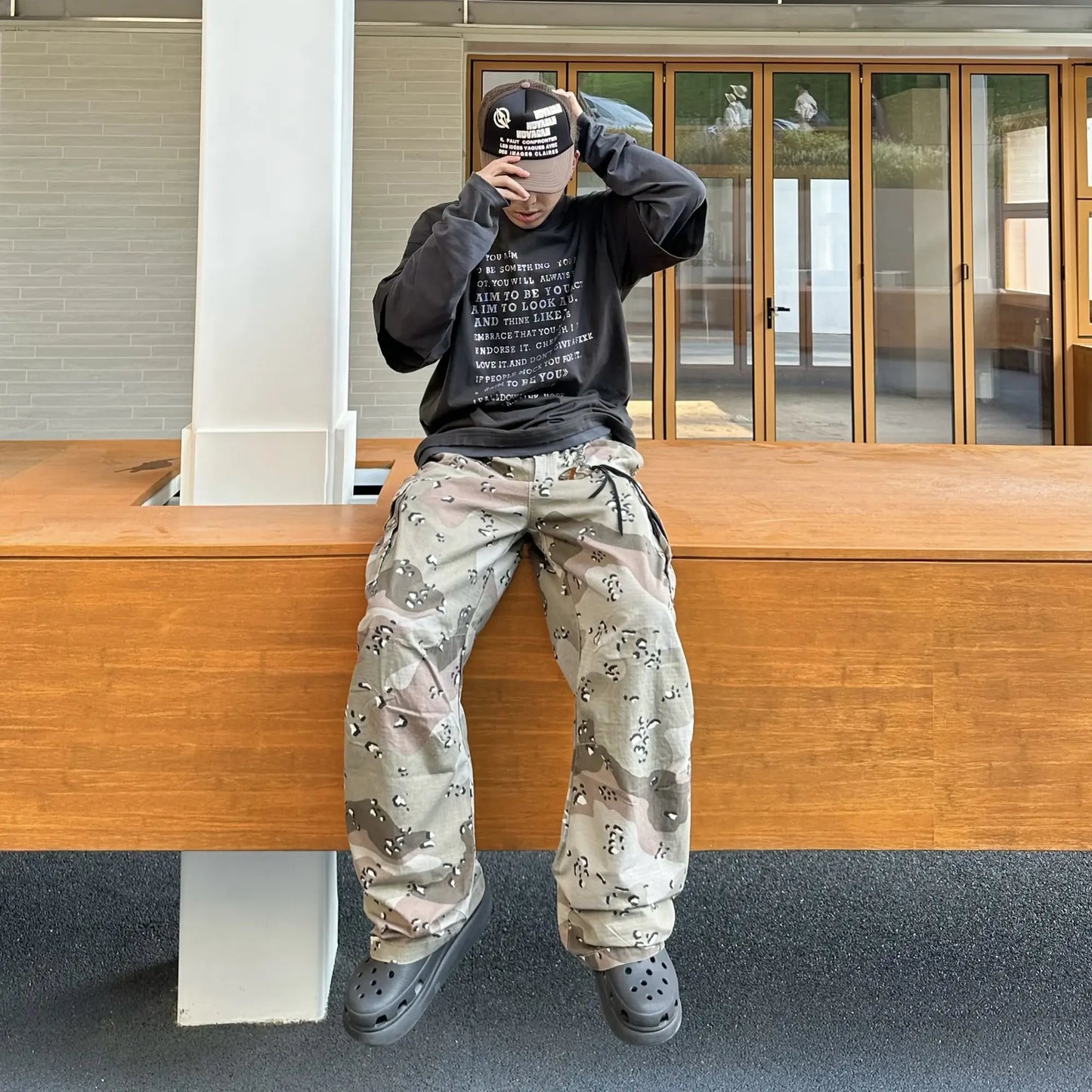 Japanese Streetwear Fall Camouflage Trousers