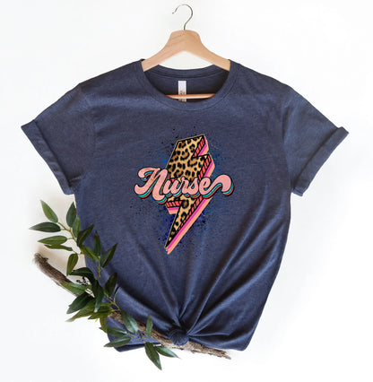 Leopard Thunder Nurse T-Shirt