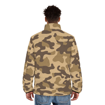 Camo Puffer Jacket | Khaki Camouflage