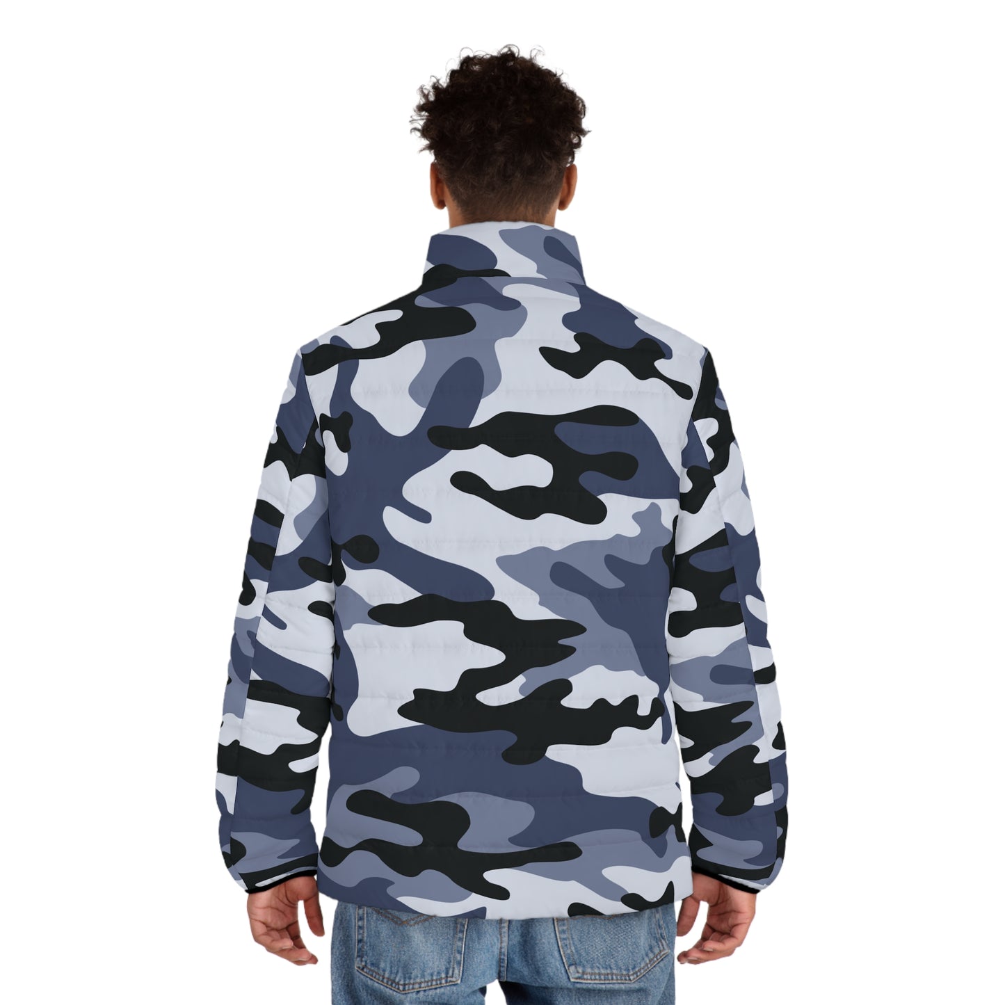 Camo Puffer Jacket | Light Blue Camouflage