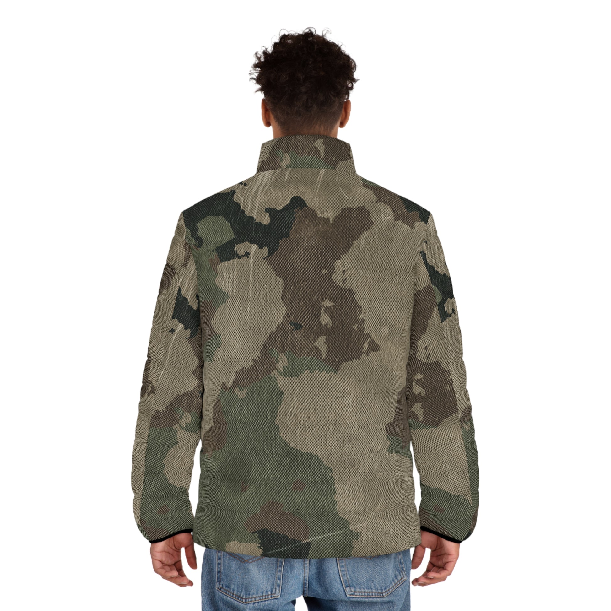 Camo Puffer Jacket | Dirty Old Brown Camouflage