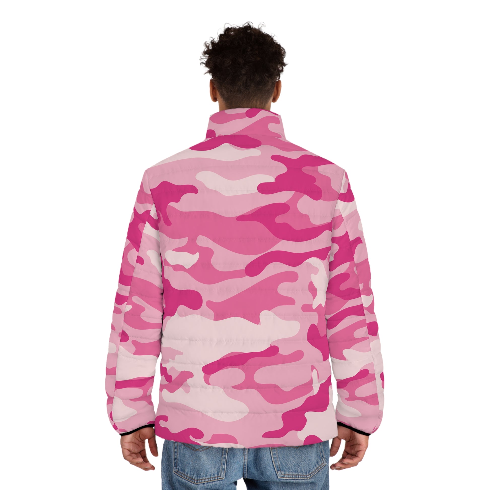 Camo Puffer Jacket | Lavender Pink Camouflage