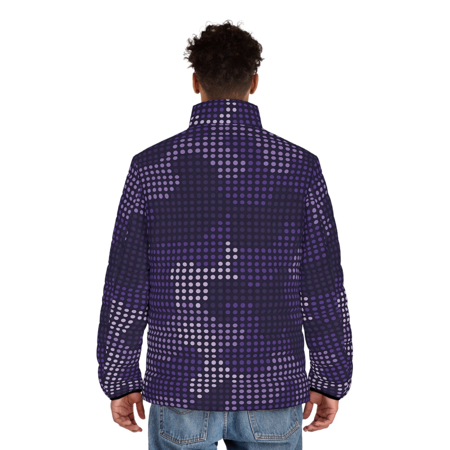 Camo Puffer Jacket | Blue Led Screen Camouflage