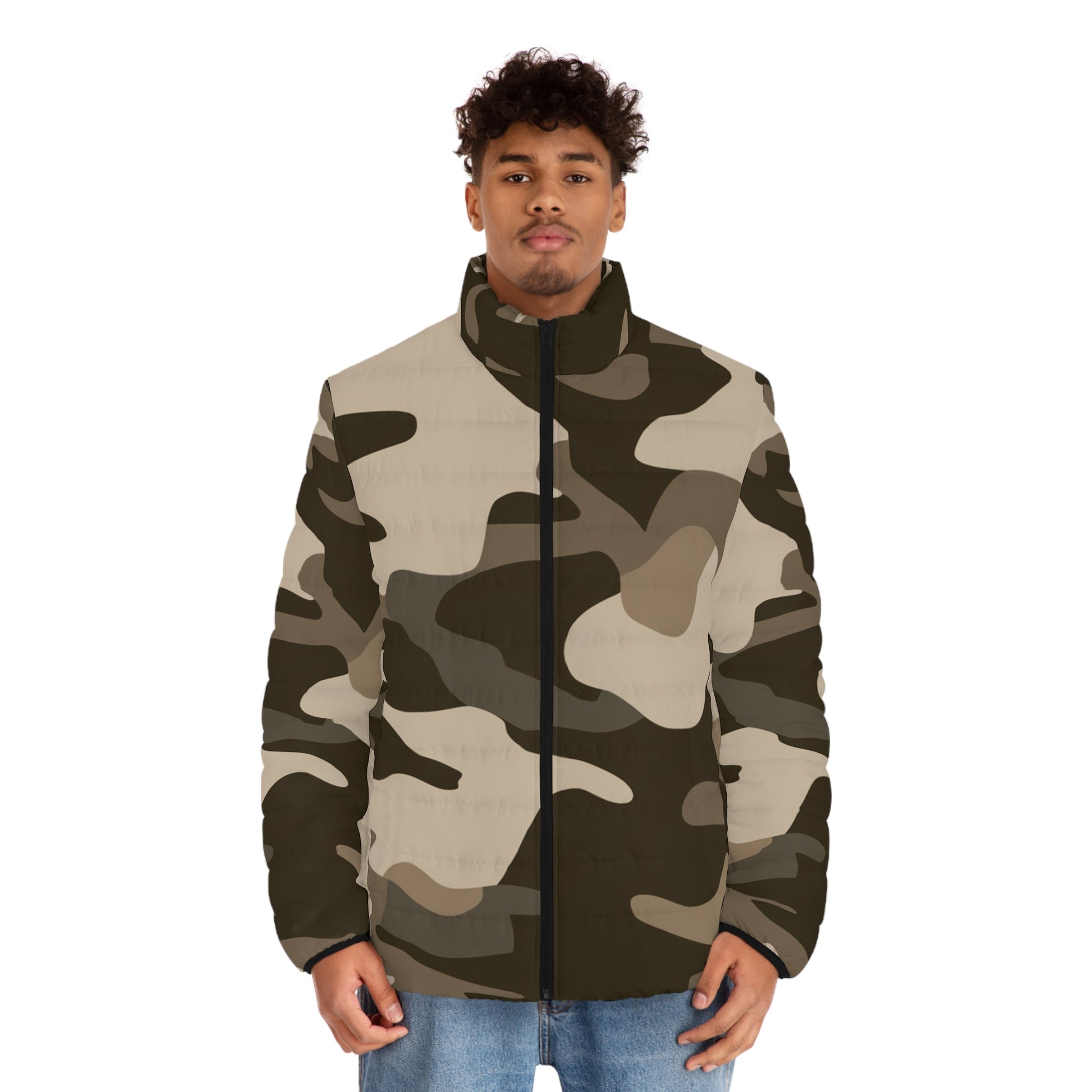 Camo Puffer Jacket | Classic Green Camouflage