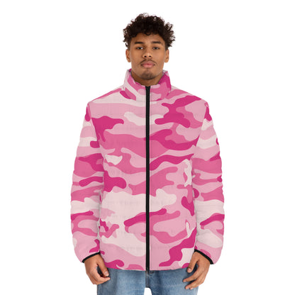 Camo Puffer Jacket | Lavender Pink Camouflage