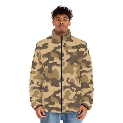 Camo Puffer Jacket | Khaki Camouflage