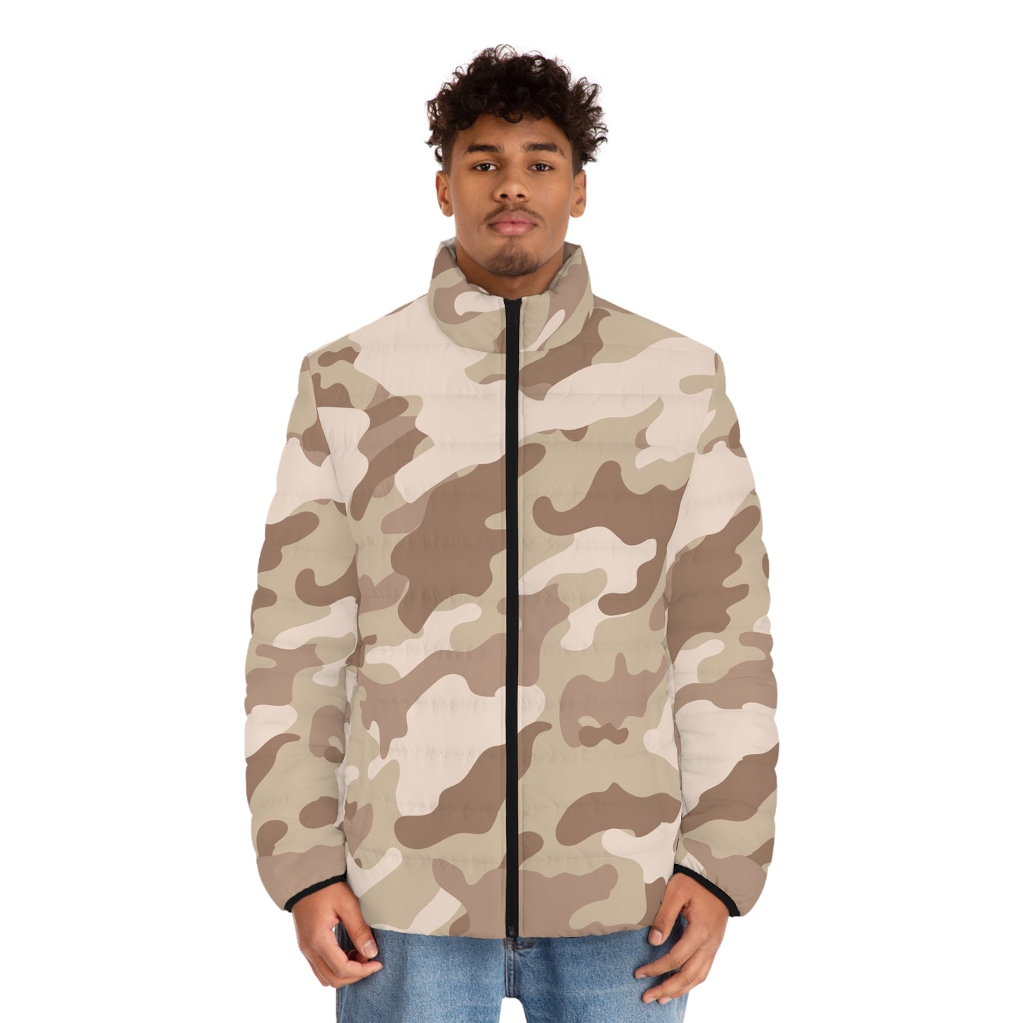 Camo Puffer Jacket | Desert Brown Camouflage