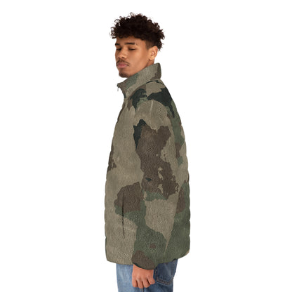 Camo Puffer Jacket | Dirty Old Brown Camouflage