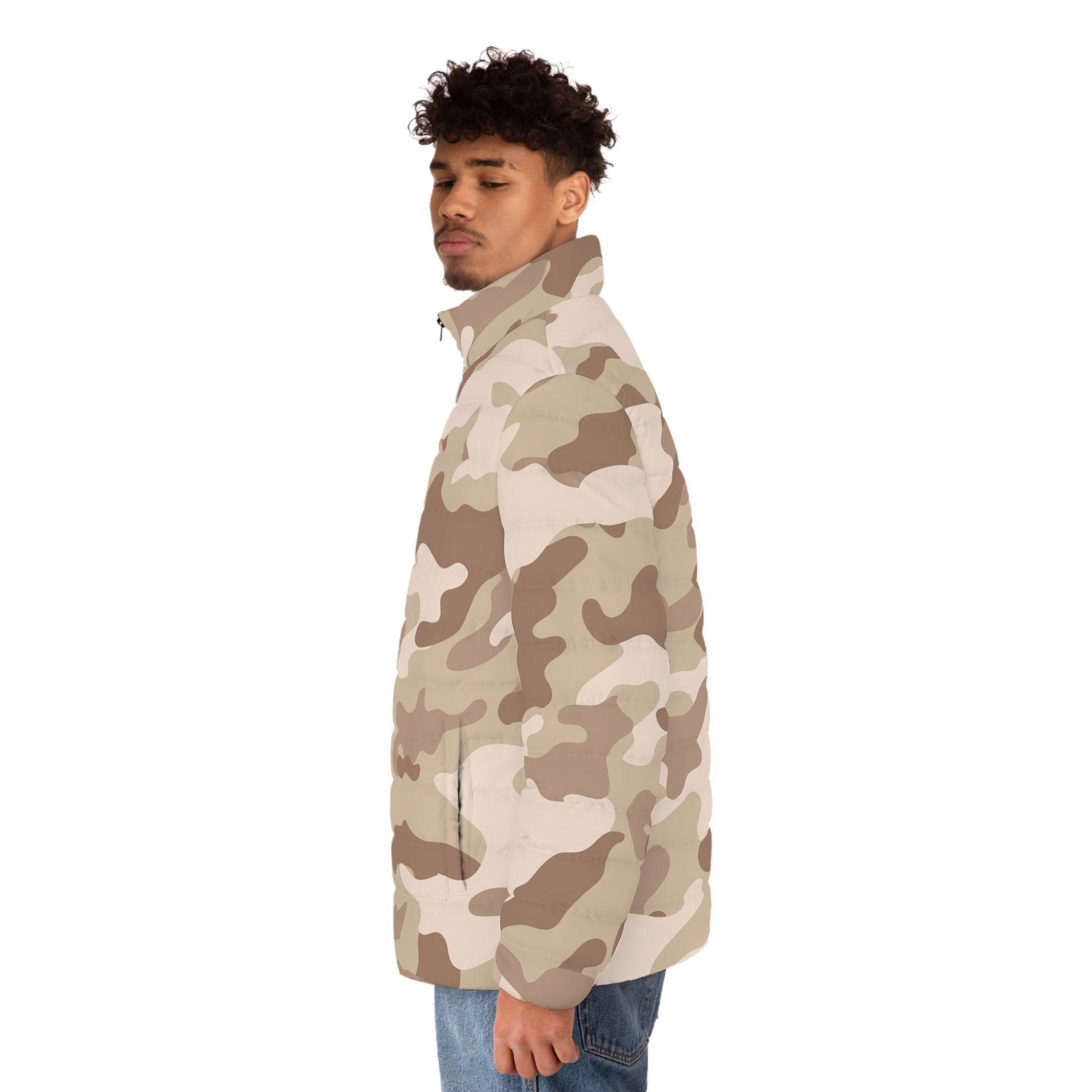 Camo Puffer Jacket | Desert Brown Camouflage