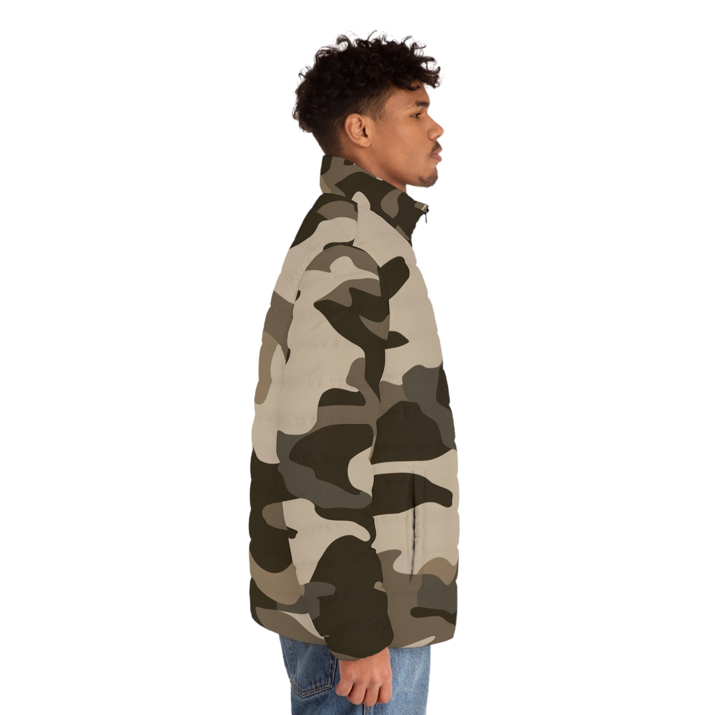 Camo Puffer Jacket | Classic Green Camouflage