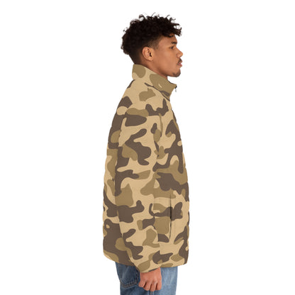 Camo Puffer Jacket | Khaki Camouflage