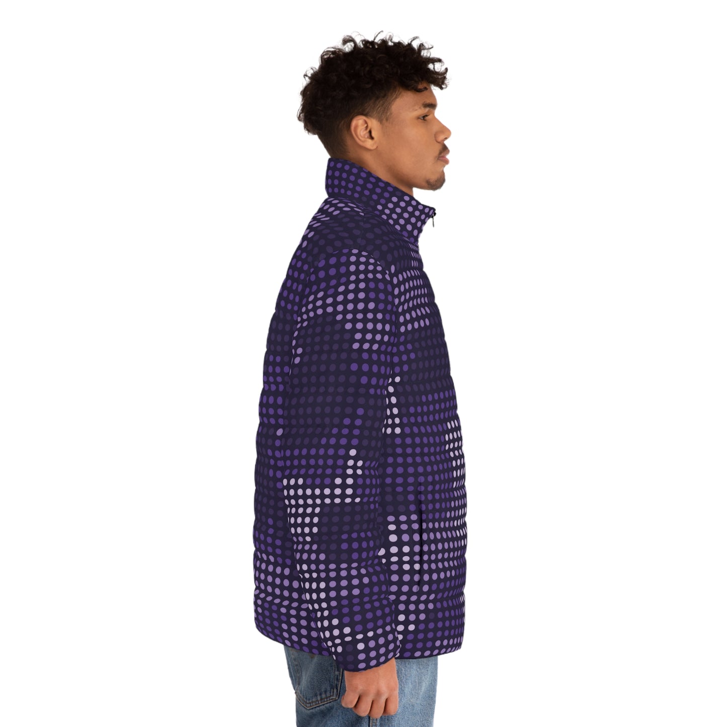 Camo Puffer Jacket | Blue Led Screen Camouflage