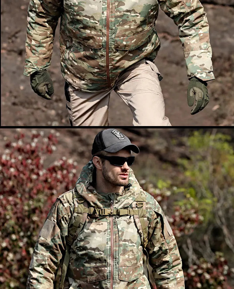 Men's Winter Hunting Jacket: Tactical, Waterproof, Insulated Camo