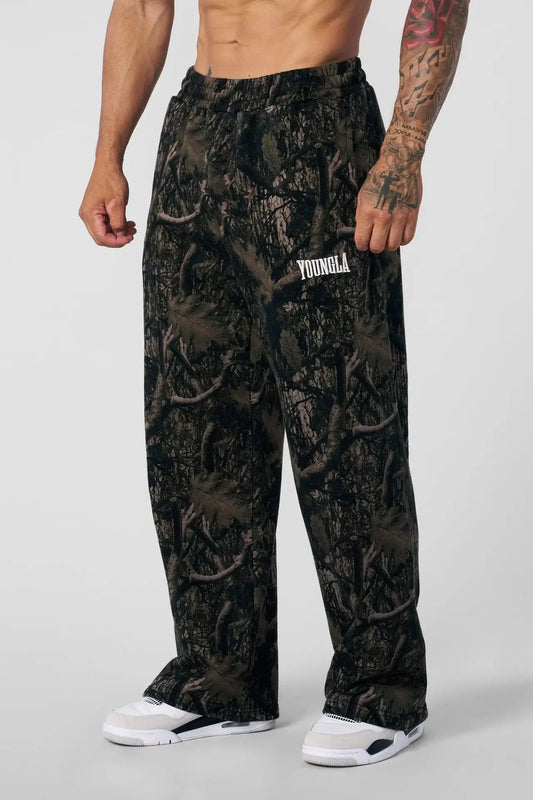 Men’s Digital Camo Wide-Leg Pants – Loose Fit, Athletic Style | Camo Colors