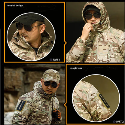 Men's Tactical Camo Jacket: Windproof, Waterproof, Softshell Coat