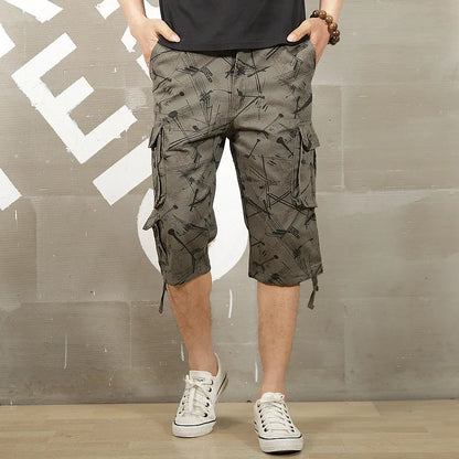 Camouflage Cotton Cargo Shorts for Men