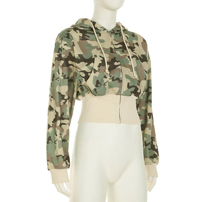 Women’s Camouflage Hoodie Coat | CuteandPsycho