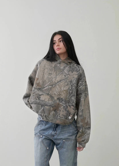 Harajuku Camo Hoodie Y2K Vintage Gothic Oversized Pullover