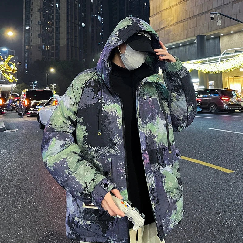 Camouflage Puffer Parkas Jackets 2024 Men's Parka Hooded Coat Male Parkas Winter Jacket Men Military Down Overcoat