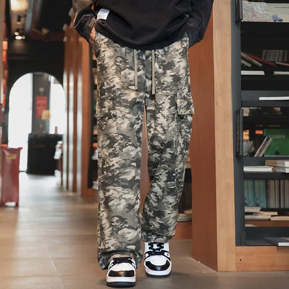 Camouflage Baggy Cargo Pants For Men Work Wear