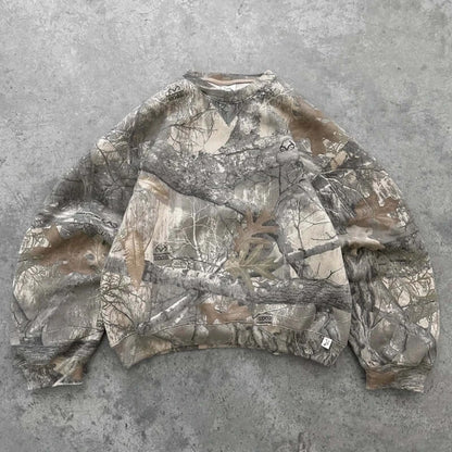 Vintage Camouflage Hoodie Set – Python & Leopard Patterns