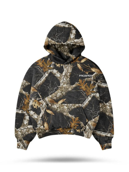 High Street Oversized Camo Hoodie – Y2K Retro Vintage Streetwear