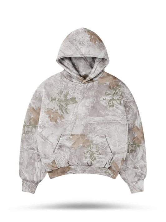 High Street Oversized Camo Hoodie – Y2K Retro Vintage Streetwear