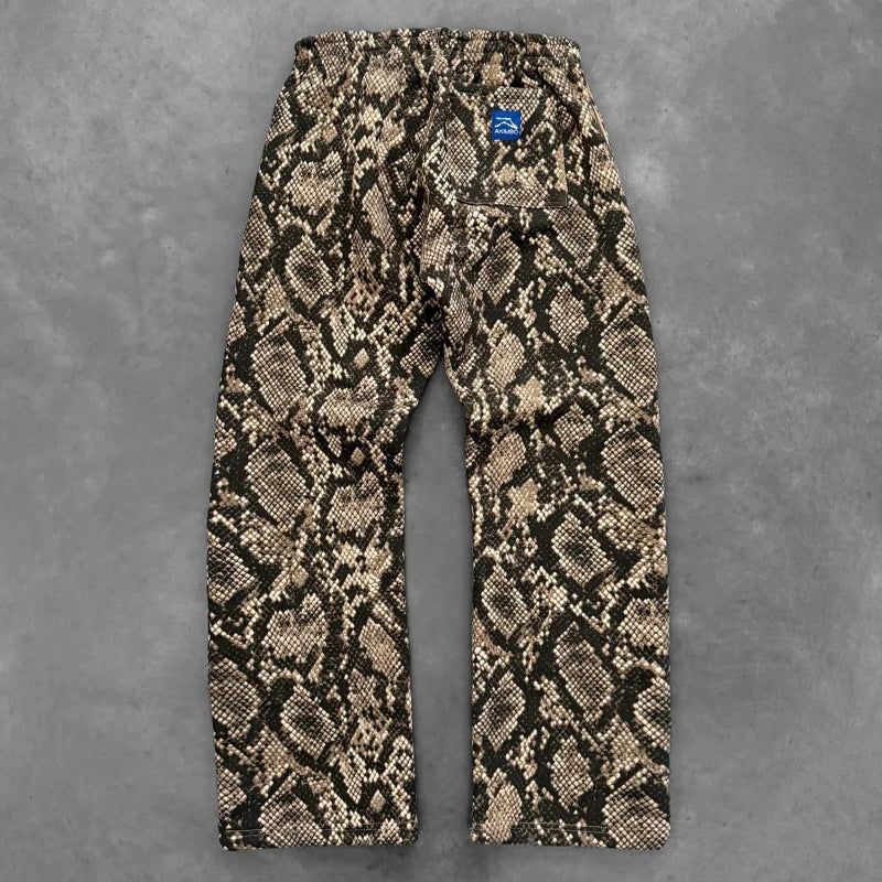 Vintage Camouflage Hoodie Set – Python & Leopard Patterns