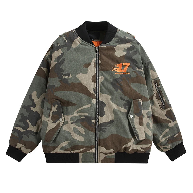 Camo Puffer Coat | Warm Thickened Jacket for Men & Women