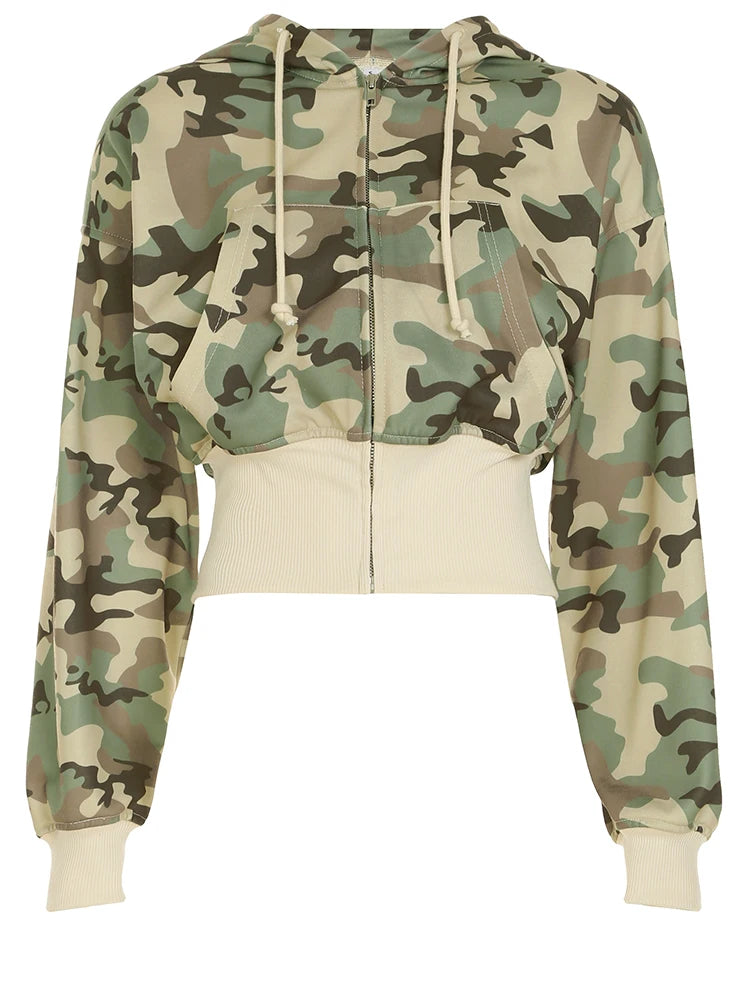 Women’s Camouflage Hoodie Coat | CuteandPsycho