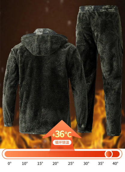 Men's Winter Camo Jacket: Velvet, Waterproof, Outdoor Sports Coat