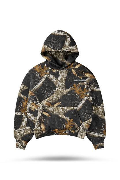 High Street Oversized Camo Hoodie – Y2K Retro Vintage Streetwear