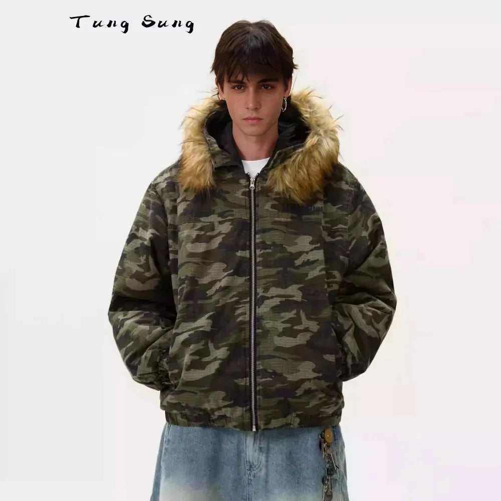 Tung Sung American Camo Flight Puffer Jacket | Retro