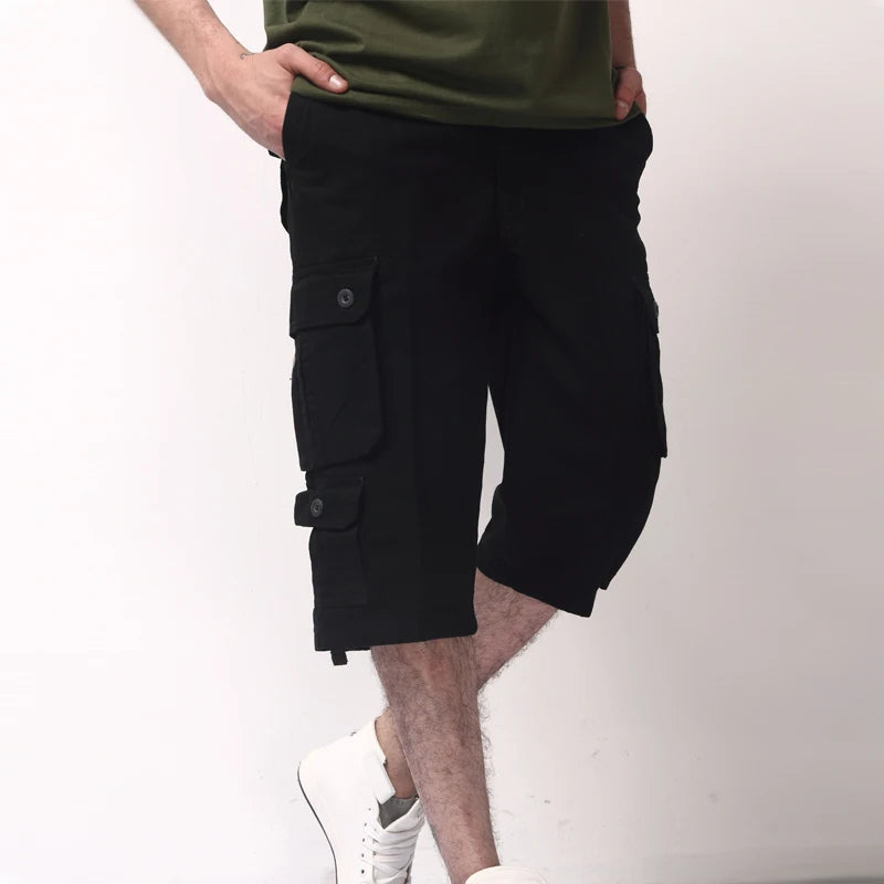 Camouflage Cotton Cargo Shorts for Men