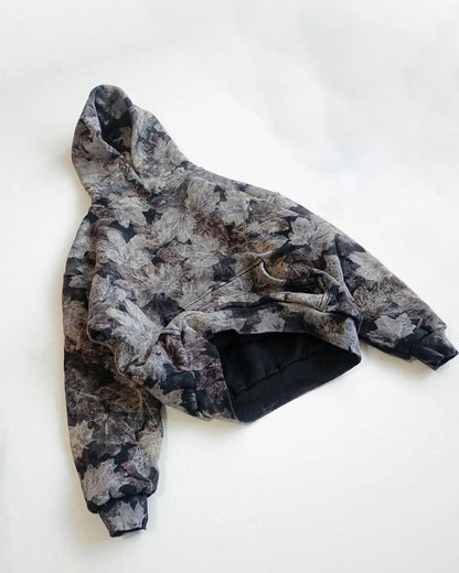 Y2K Camo Leaf Pattern Hoodie Men Goth Casual Pullover Top