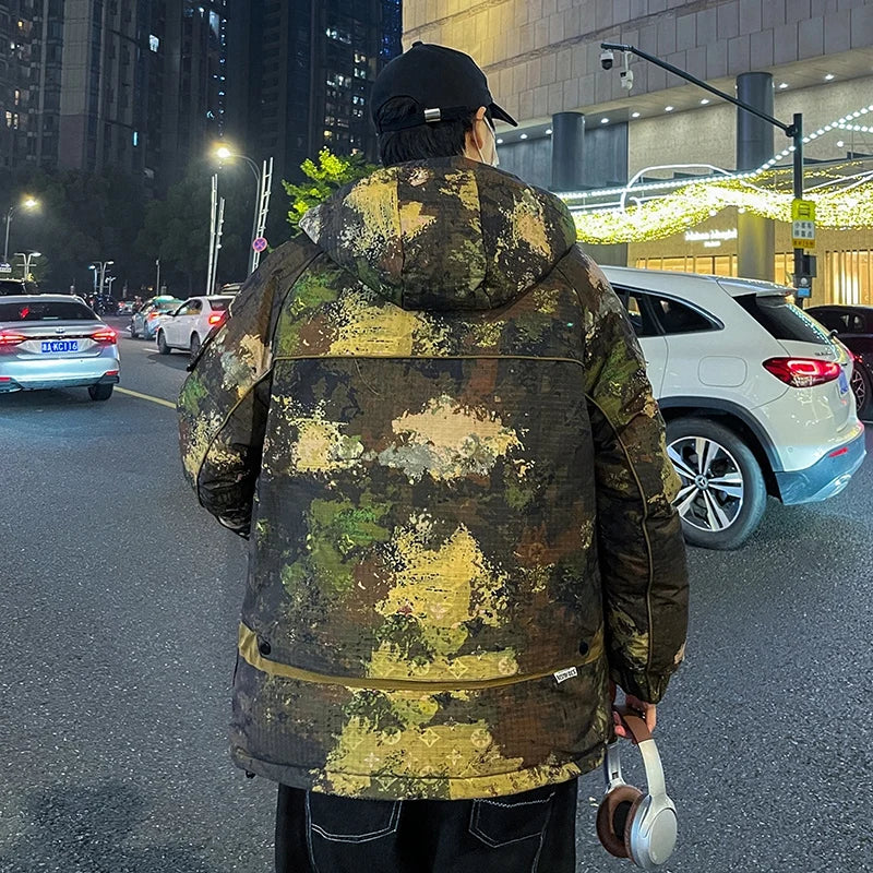 Camouflage Puffer Parkas Jackets 2024 Men's Parka Hooded Coat Male Parkas Winter Jacket Men Military Down Overcoat