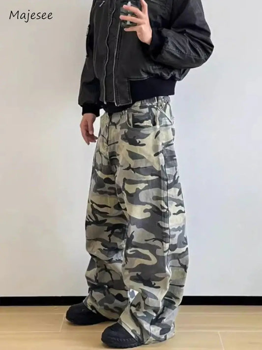 Men’s Wide-Leg Camo Pants – Loose Fit, High-Street Style | Camo Colors