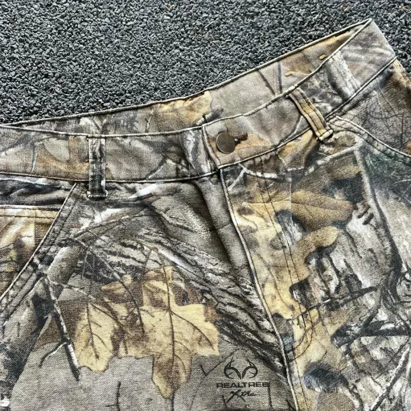 Retro Hip Hop Jeans | Men's Y2K Camo Wide-Leg Streetwear