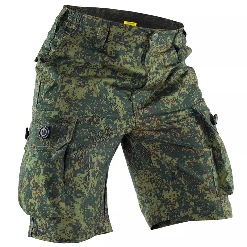 Geometric Camo Combat Shorts For Men