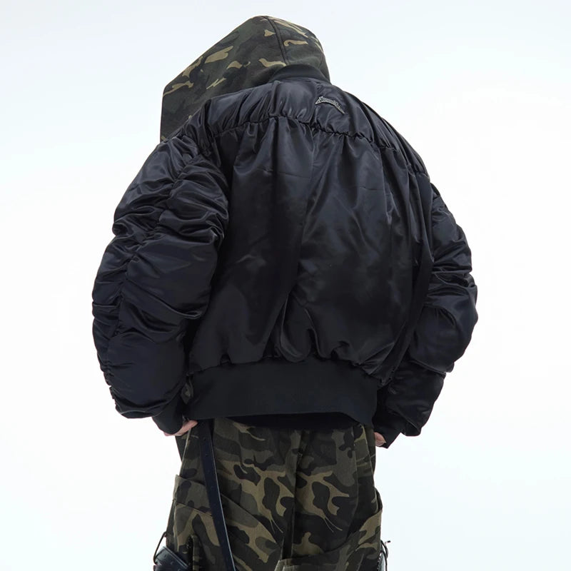 Men's Winter Camouflage Hooded Jackets: Warm, Baggy, Patchwork