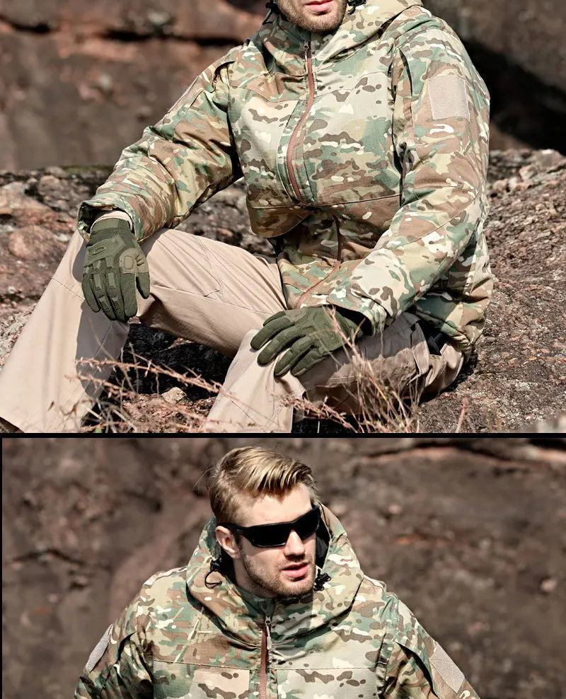 Men's Winter Hunting Jacket: Tactical, Waterproof, Insulated Camo