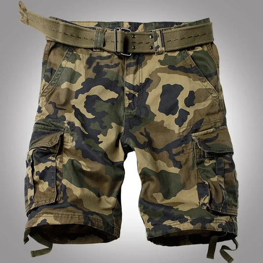 Casual Workwear Camouflage Shorts