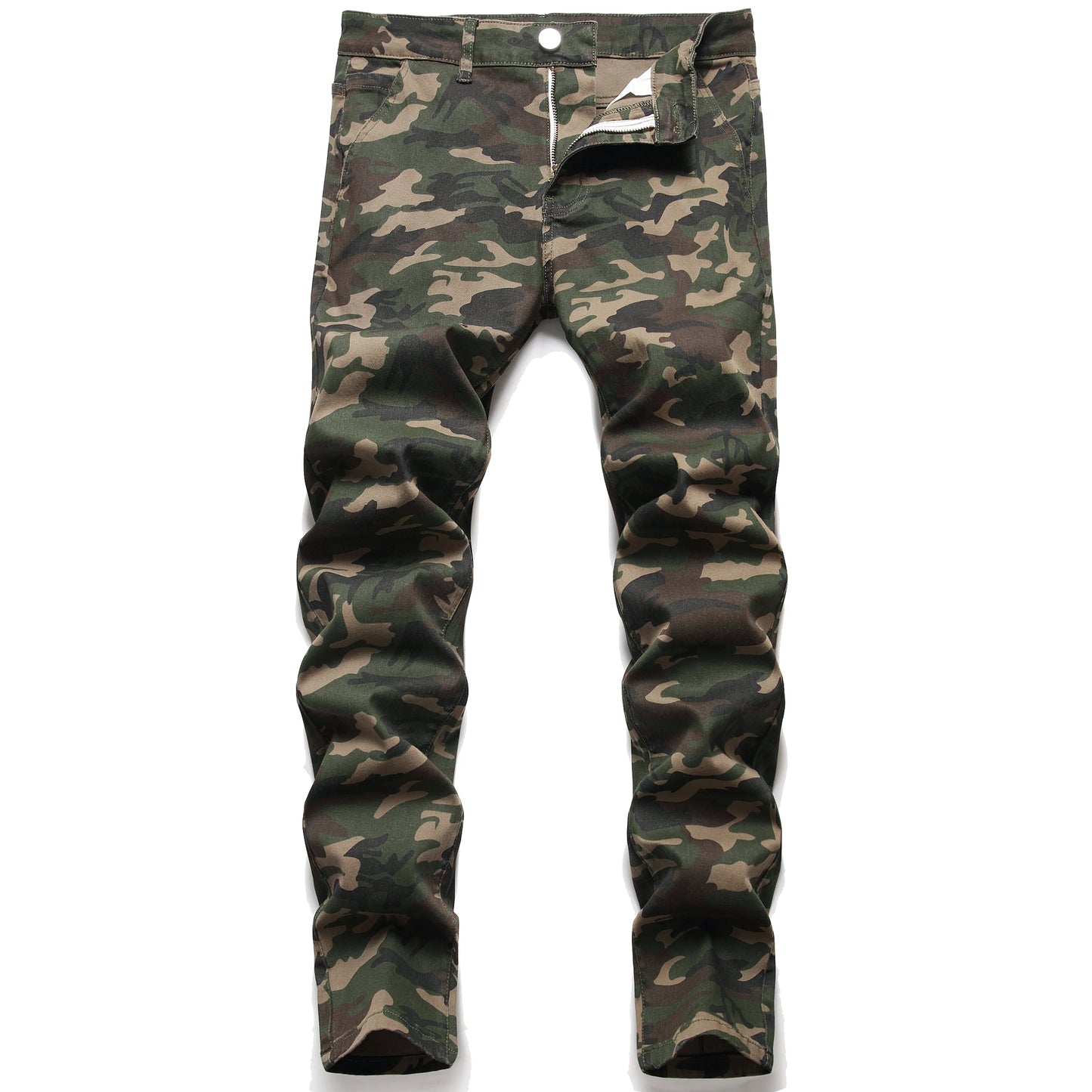 Men's Denim Jeans Camouflage Straight Leg